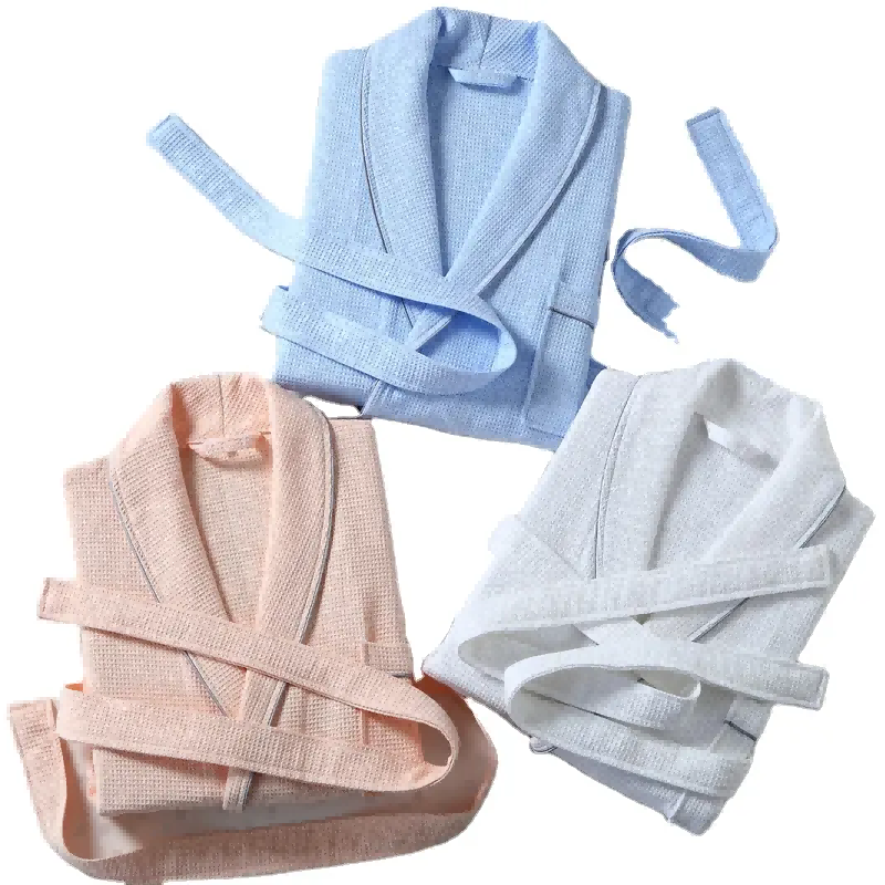 Hotellbomull Waffle Bathrobe