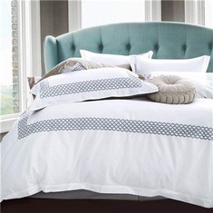 100% Bomull Broderi Lakan Set